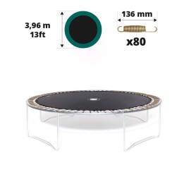 Toile de saut pour trampoline Ø 396 à 80 ressorts 136 mm