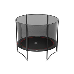 12ft Black Booster 360 trampoline with safety enclosure