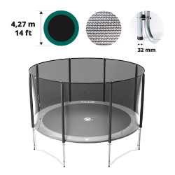 Filet avec 8 montants pour trampoline Ø 427