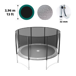 Filet avec 8 montants pour trampoline Ø 396