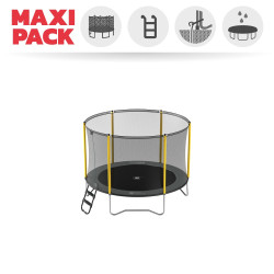 Maxi Pack Trampoline Initio 250 avec Filet + Échelle + Kit d’ancrage + Housse 