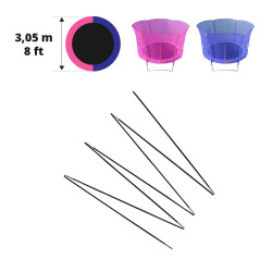 Fiberglass rods for 10ft. Hip/Hop trampoline Ø 305