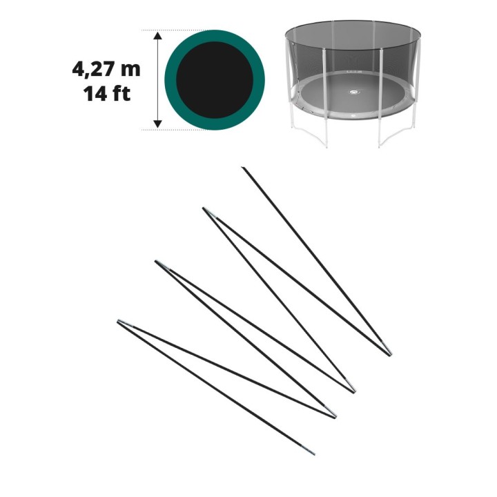 Fiberglass rods for your 14ft. Jump'Up or Booster trampoline Ø 427