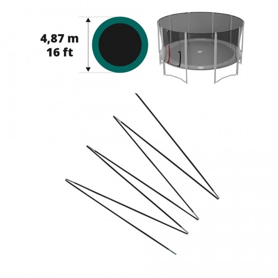 Fiberglass rods for your 16ft. Booster trampoline Ø 487