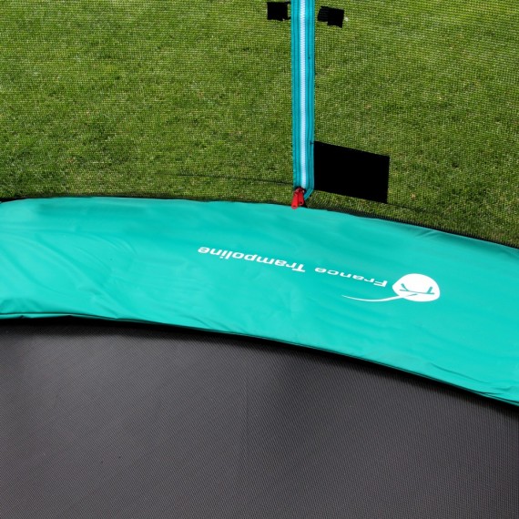 14ft Jump'in ground 430 trampoline with enclosure