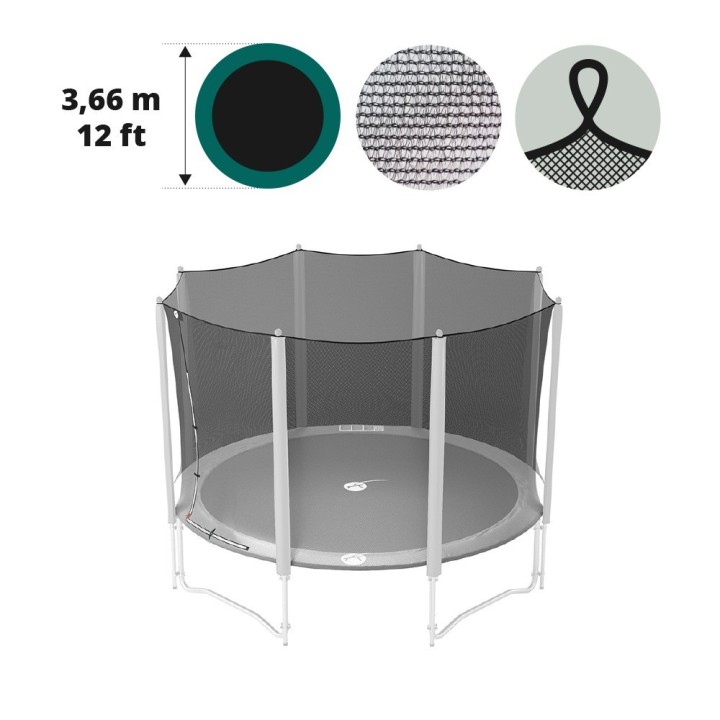 Spare trampoline net for trampoline of 12ft / 3.66 cm in diameter.