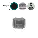 8ft Replacement trampoline net with straps for round trampoline.