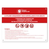 Security panel for trampoline battery