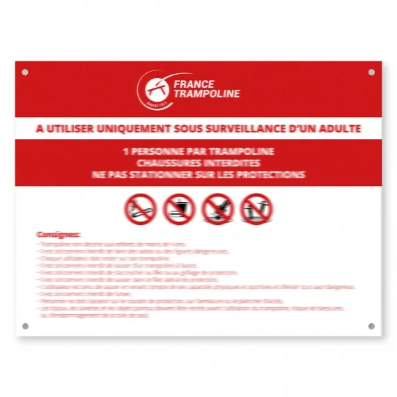 Panneau de sécurité pour trampoline