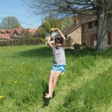 Zip line for garden