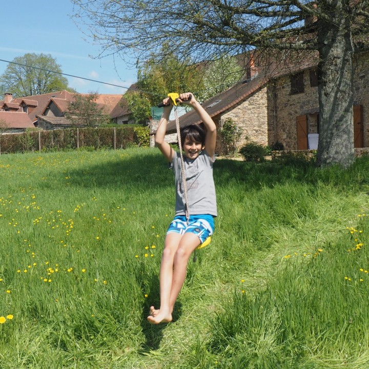 Tyrolienne pour jardin