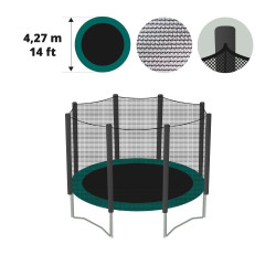 Filet trampoline 430 / Ø 427 avec manchons intégrés Filet trampoline 430 / Ø 427 avec manchons intégrés