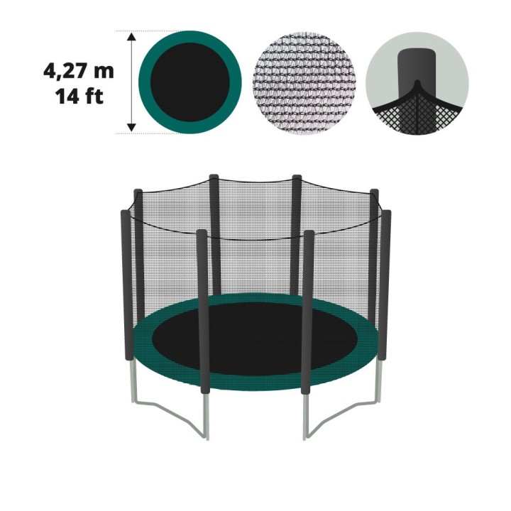 14ft trampoline net with straps