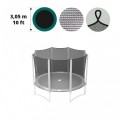 Textile net with straps for 10ft trampoline with 6 posts 