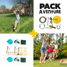 Pack Aventure - Tyrolienne Indiana 28m + Parcours Ninja