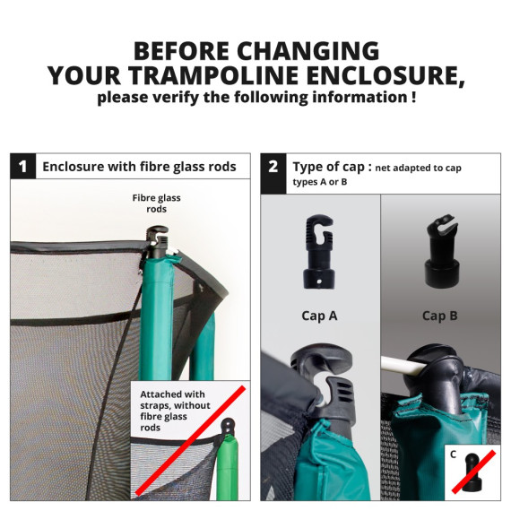 Filet textile premium pour trampoline Waouuh 430