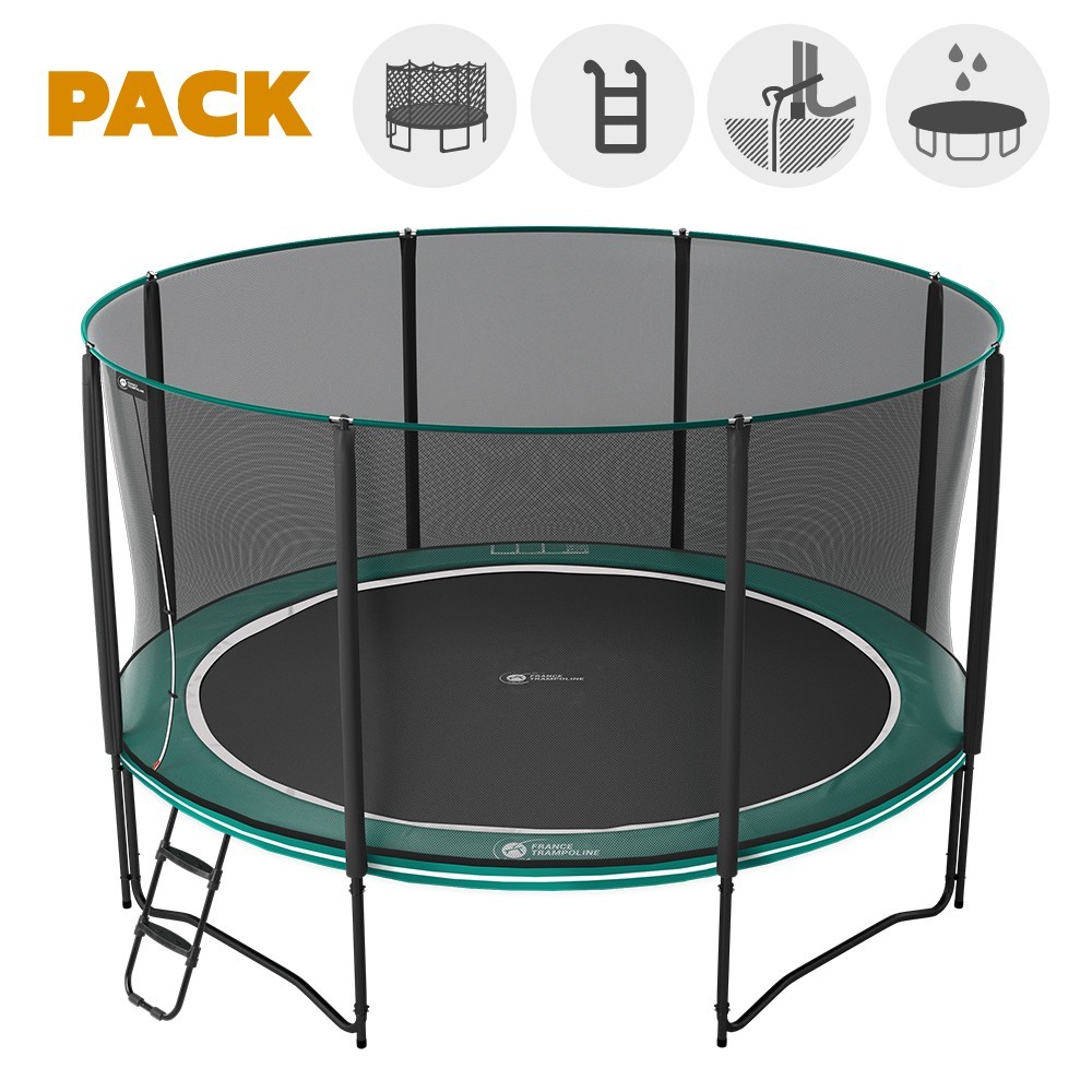15ft trampoline net, ladder, anchor kit and cover