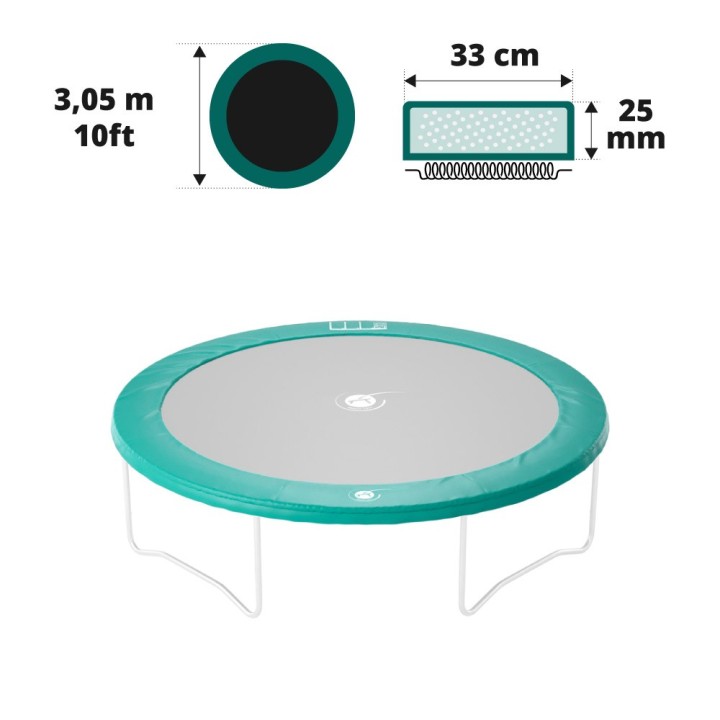 10ft green frame pad