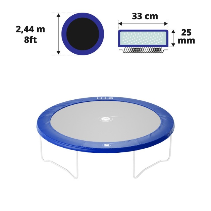 8ft blue frame pad