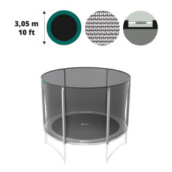 10ft trampoline net with straps for 6 posts