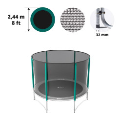 Filet avec 6 montants pour trampoline Ø 244  Filet avec 6 montants pour trampoline Ø 244