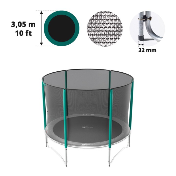 Filet avec 6 montants pour trampoline Ø 305