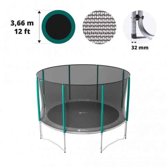 12ft trampoline net for 8 posts