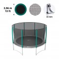 Filet avec 8 montants pour trampoline Ø 396