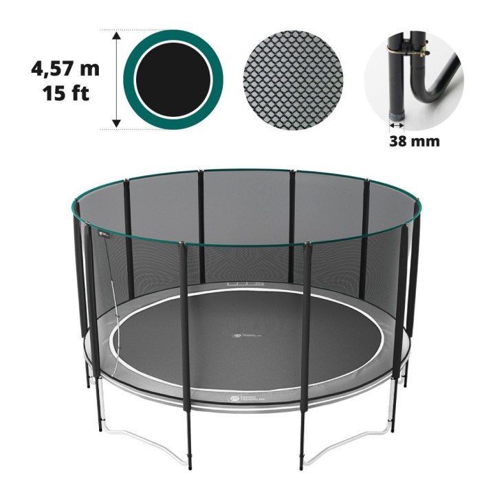 15ft trampoline net for 10 posts