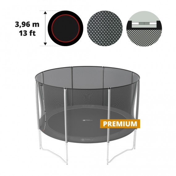 Premium 13ft black trampoline net for 390 trampoline