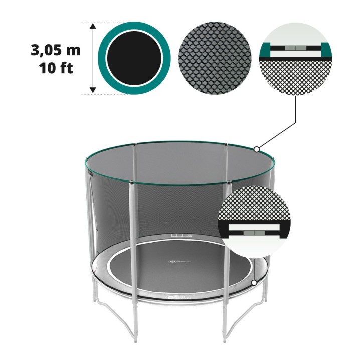10ft trampoline premium net