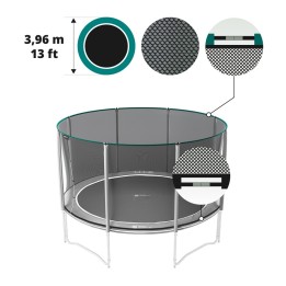 Premium 13ft black trampoline net for 390 trampoline