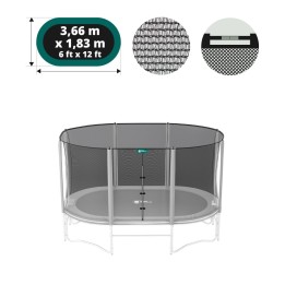 Filet textile premium pour trampoline Ovalie 360