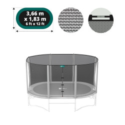 Filet textile premium pour trampoline Ovalie 360