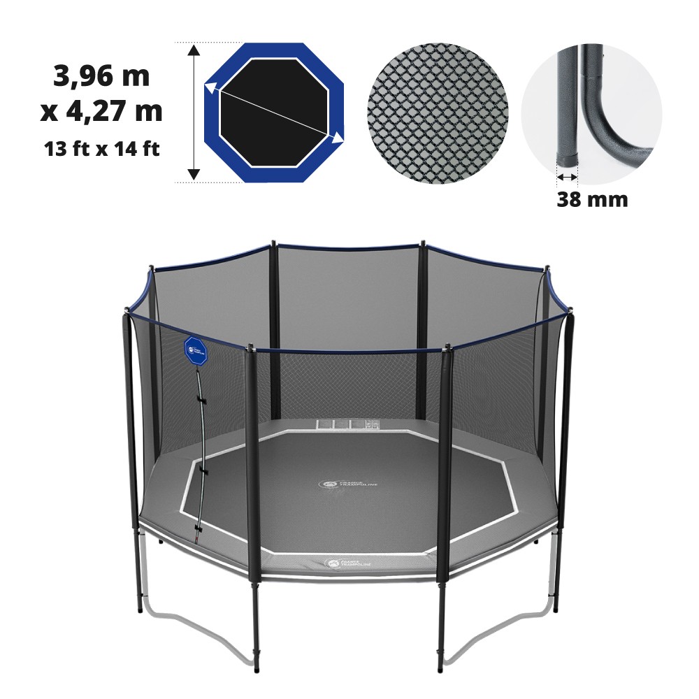Justitie band Samengesteld 14ft Enclosure for Octopulse 430 trampoline.