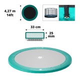 Coussin protection vert pour trampoline enterré Ø427
