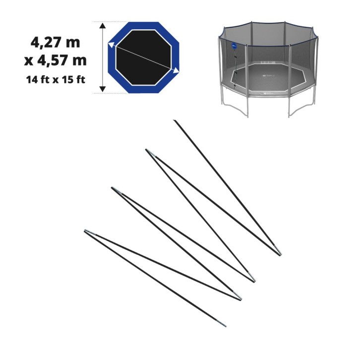 Set of fiberglass bows for Octopulse net 460 - Ø12mm