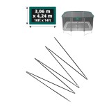 Lot d'arcs en fibre de verre pour filet Apollo Sport 400 - Ø 12mm