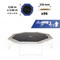 Toile de saut AirJump pour trampoline Waouuh - Octopulse 390 à 96 ressorts 230 mm