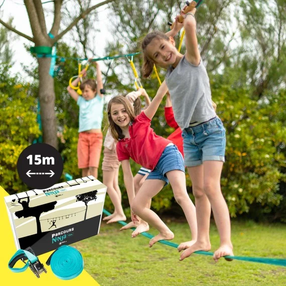 Parcours Ninja + Slackline pour enfants