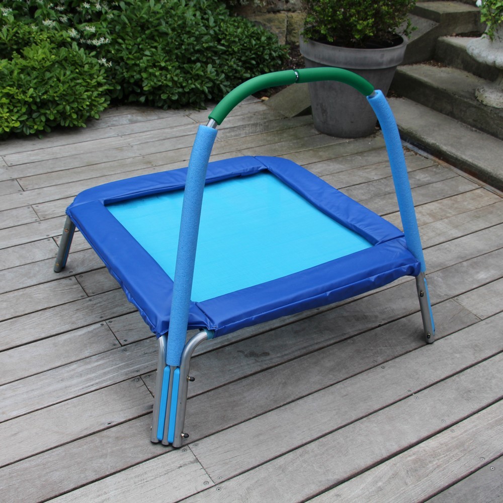Campaig Sports Trampoline pour enfant, intérieur et extérieur, avec  poignée, bleu