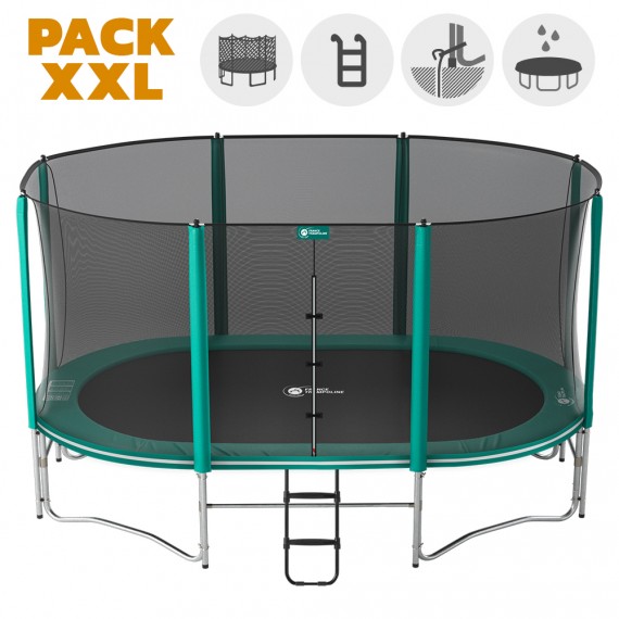 Trampoline de jardin Ovalie 490 - Pack XXL