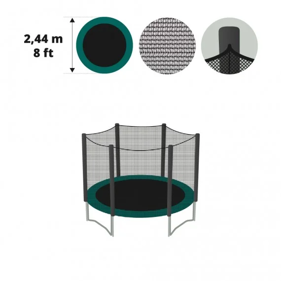 Filet textile pour trampoline 250 avec gaines
