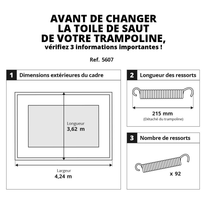 Toile de saut pour trampoline Apollo Sport 400 - Air Jump