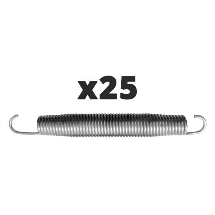 Lot de 25 ressorts 215 mm argentés