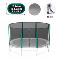 Filet avec 8 montants pour trampoline ovale Ø430