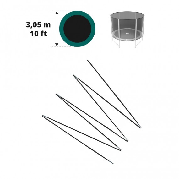 Fiberglass rods for 10ft. Jump'Up & Booster Ø 305