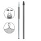 Poteau complet Ø25 mm pour filet de trampoline 244
