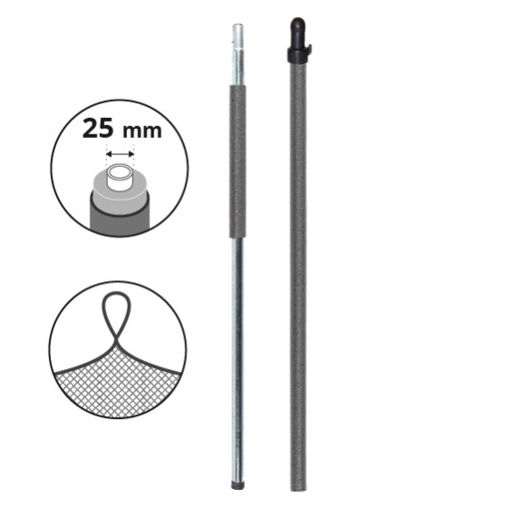 Complete net post Ø25 mm for 8ft. trampoline