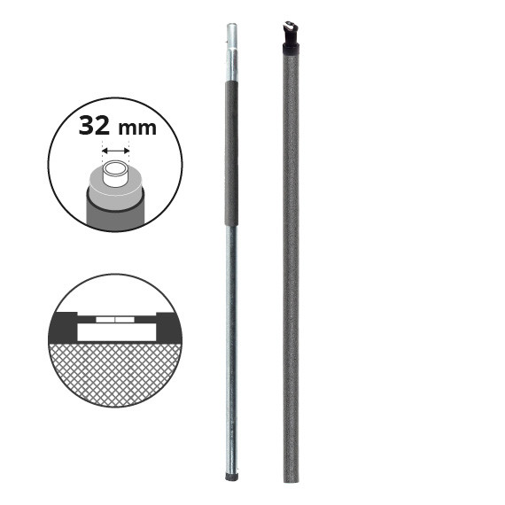 Complete net post Ø32 mm for 8ft. trampoline